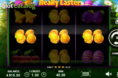 Win screen. Really Easter slot