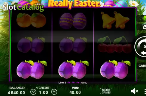 Win screen 2. Really Easter slot