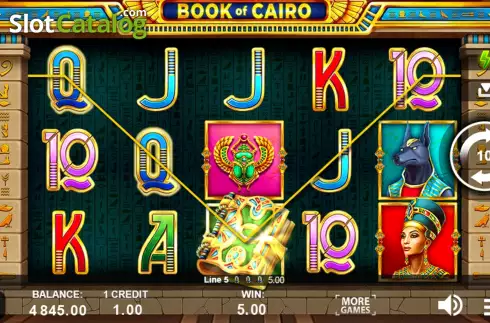 Win Screen. Book of Cairo slot