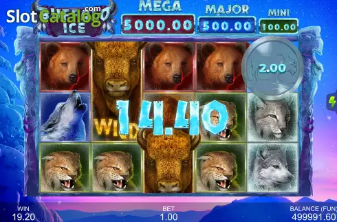Free Spins Gameplay Screen 2. Buffalo Ice: Hold The Spin slot