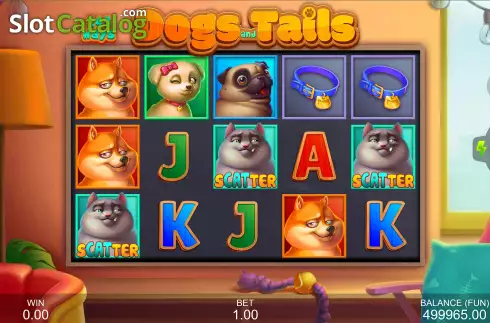 Free Spins Win Screen. Dogs and Tails slot