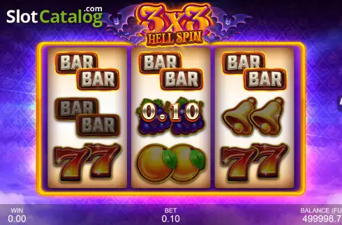 Win screen. 3x3: Hell Spin slot