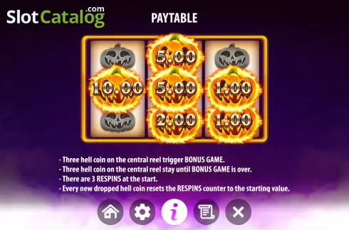 Bonus Game screen. 3x3: Hell Spin slot