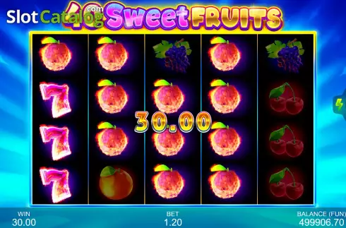 Win Screen 4. 40 Sweet Fruits slot