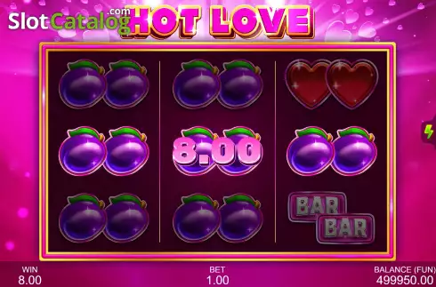 Win Screen. Hot Love slot