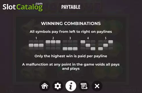 PayLines Screen. Hot Love slot