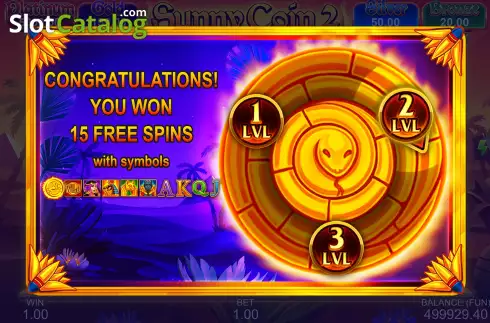 Free Spins Win Screen 3. Sunny Coin 2: Hold The Spin slot
