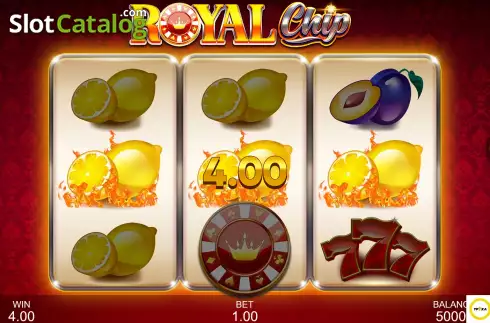 Win Screen. Royal Chip slot