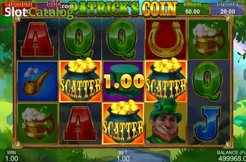Free Spins lvl1 Gameplay Screen. Patrick's Coin: Hold the Spin slot