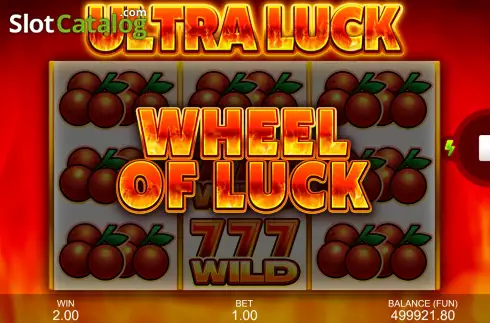 Bonus Wheel Win Screen. Ultra Luck slot