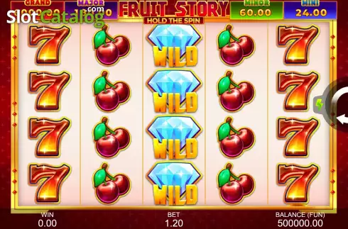 Game Screen. Fruit Story: Hold the Spin slot