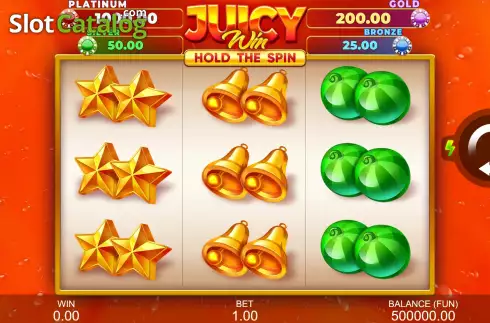 Game Screen. Juicy Win: Hold The Spin slot