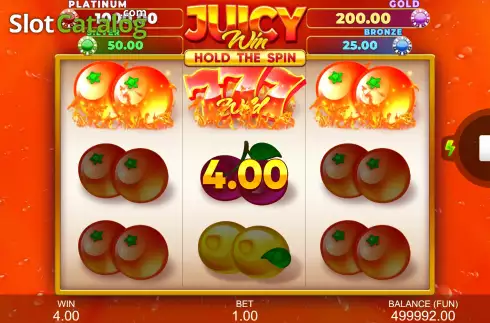 Skärmdump3. Juicy Win: Hold The Spin slot