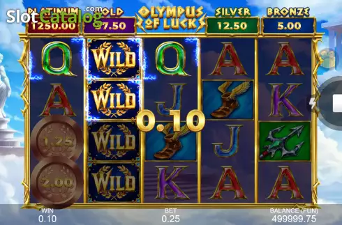 Ecran3. Olympus of Luck: Hold the Spin slot