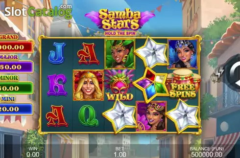 Reels screen. Samba Stars: Hold the Spin slot