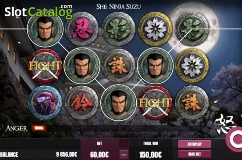 Win Screen. She Ninja Suzu slot