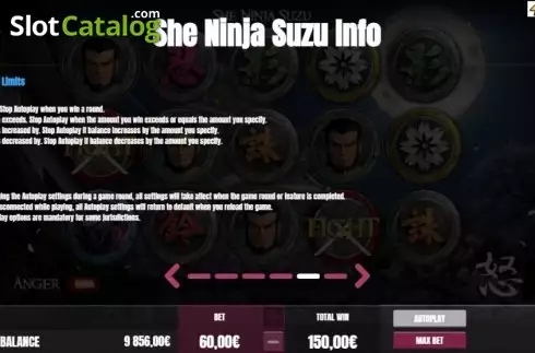 Schermo9. She Ninja Suzu slot