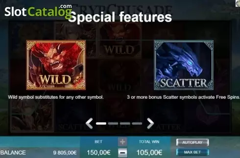 Wild and Scatter. CrypCrusade slot