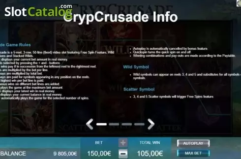 Info 1. CrypCrusade slot