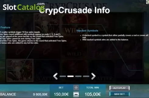Pantalla9. CrypCrusade Tragamonedas 