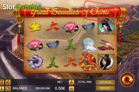 Reel Screen. Great Beautiies Of China slot