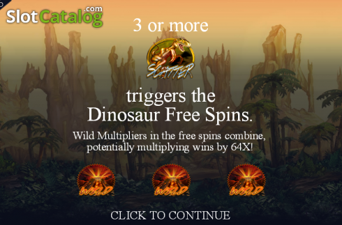 Características do jogo. Dinosaur Adventure slot