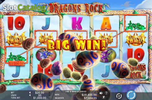 Big Win. Dragons Rock slot