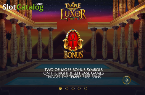 Game features. Temple of Luxor slot