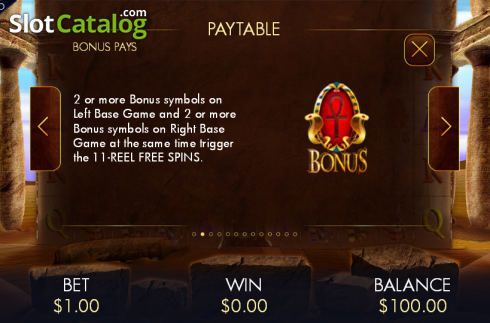 Paytable 2. Temple of Luxor slot