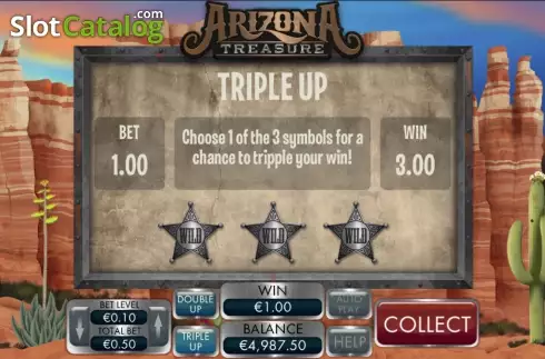 Triple game. Arizona Treasure slot