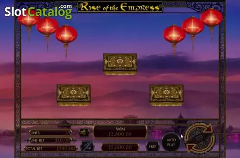 Bonus Game screen. Rise of the Empress slot