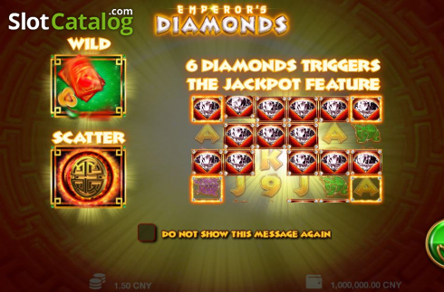 Bildschirm2. Emperor's Diamond slot