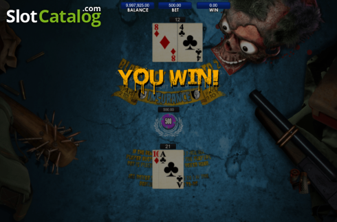 Win Screen 2. Zombie Blackjack slot