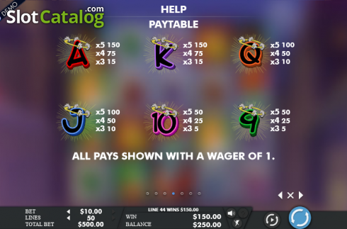 Paytable 4. The Boom Squad slot