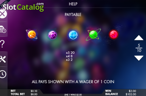 Paytable 3. Wild Space slot