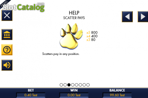 Paytable 1. A bark in the park slot