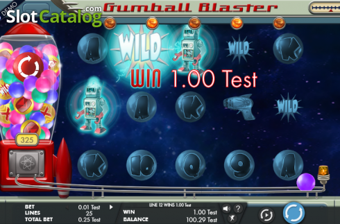 Win screen. Gumball blaster slot