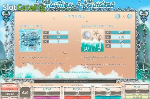 Bildschirm3. Maritime Maidens slot
