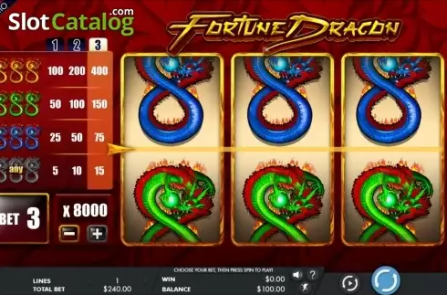 Reel screen. Fortune Dragon (Genesis) slot
