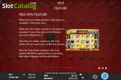 Paytable 6. Lion's Fortune slot