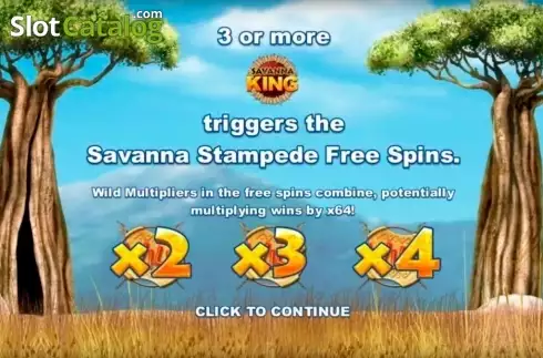 画面2. Savanna King - Jackpot カジノスロット