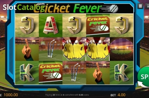 Reel Screen. Cricket Fever slot