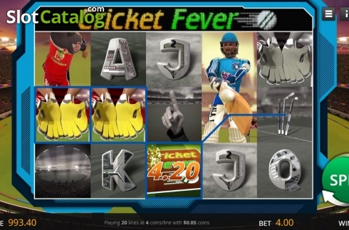 Bildschirm6. Cricket Fever slot