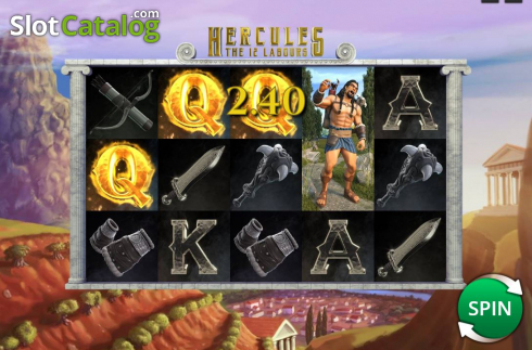 Bildschirm3. Hercules The 12 Labours slot