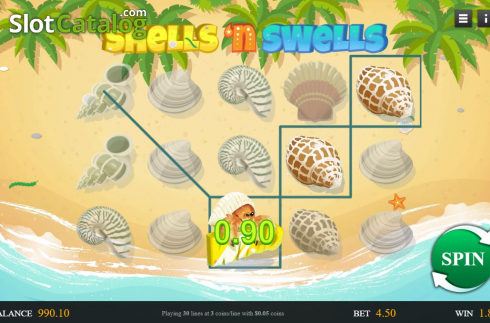 Win Screen 3. Shells 'n Swells slot