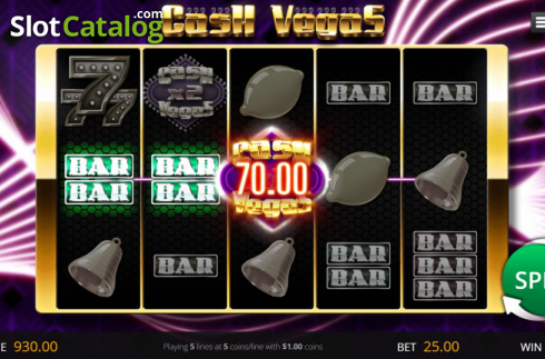 Win Screen 5. Cash Vegas slot