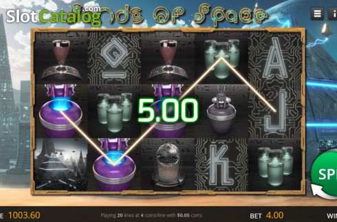 Win Screen 3. Sands of Space slot