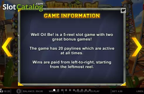 Info. Well Oil Be! slot