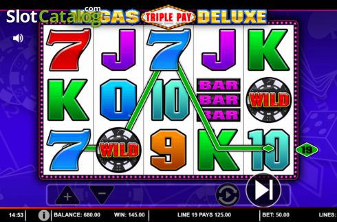 Win screen 2. Vegas Triple Pay Deluxe slot