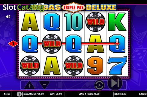 Win screen 3. Vegas Triple Pay Deluxe slot